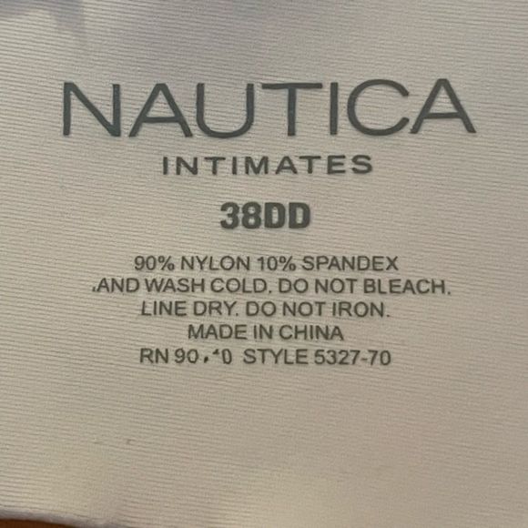 NWOT 38DD Nautica cream pink black blue floral print laser cut bra intimates - Picture 10 of 10